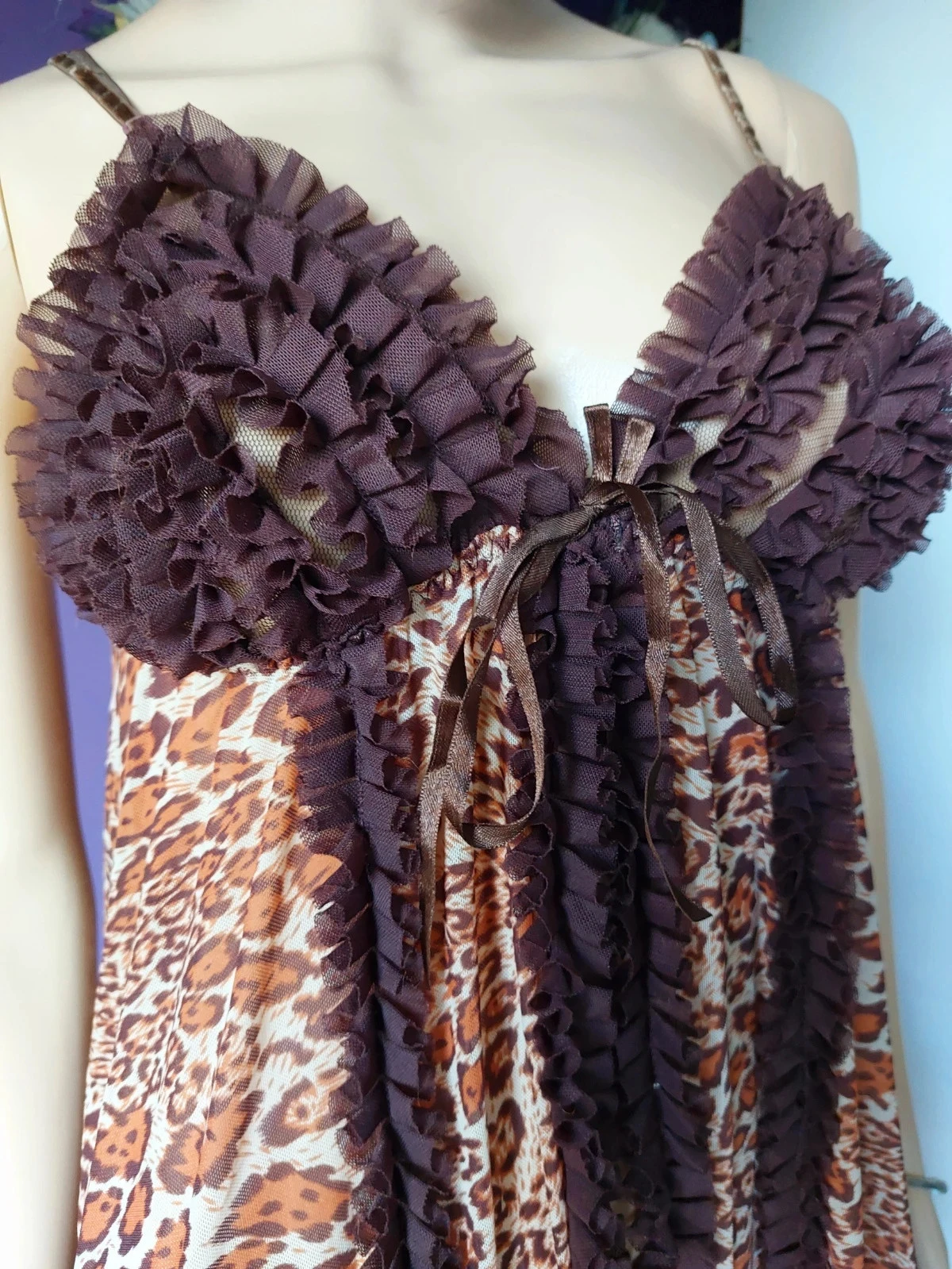 Deshabillé / bata de noche estilo leopardo sexy y elegante M/L – photo 5
